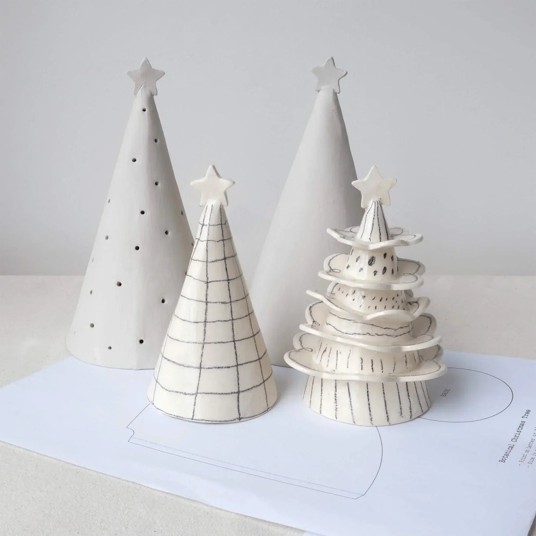 Two Free Pottery Templates: A Christmas Tree Template and a Simple Slab Planter Template