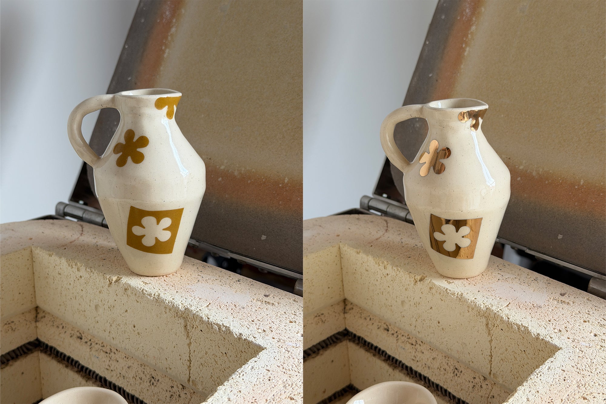 Gold Luster Decals on Pottery: Cut-Out Shapes Step by Step