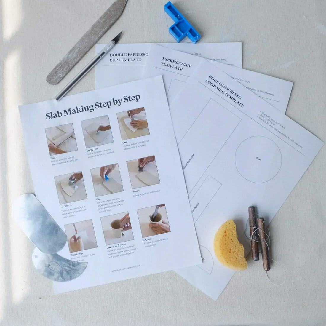 Pottery Templates for Clay Slab Projects: Hand-Build with Confidence
