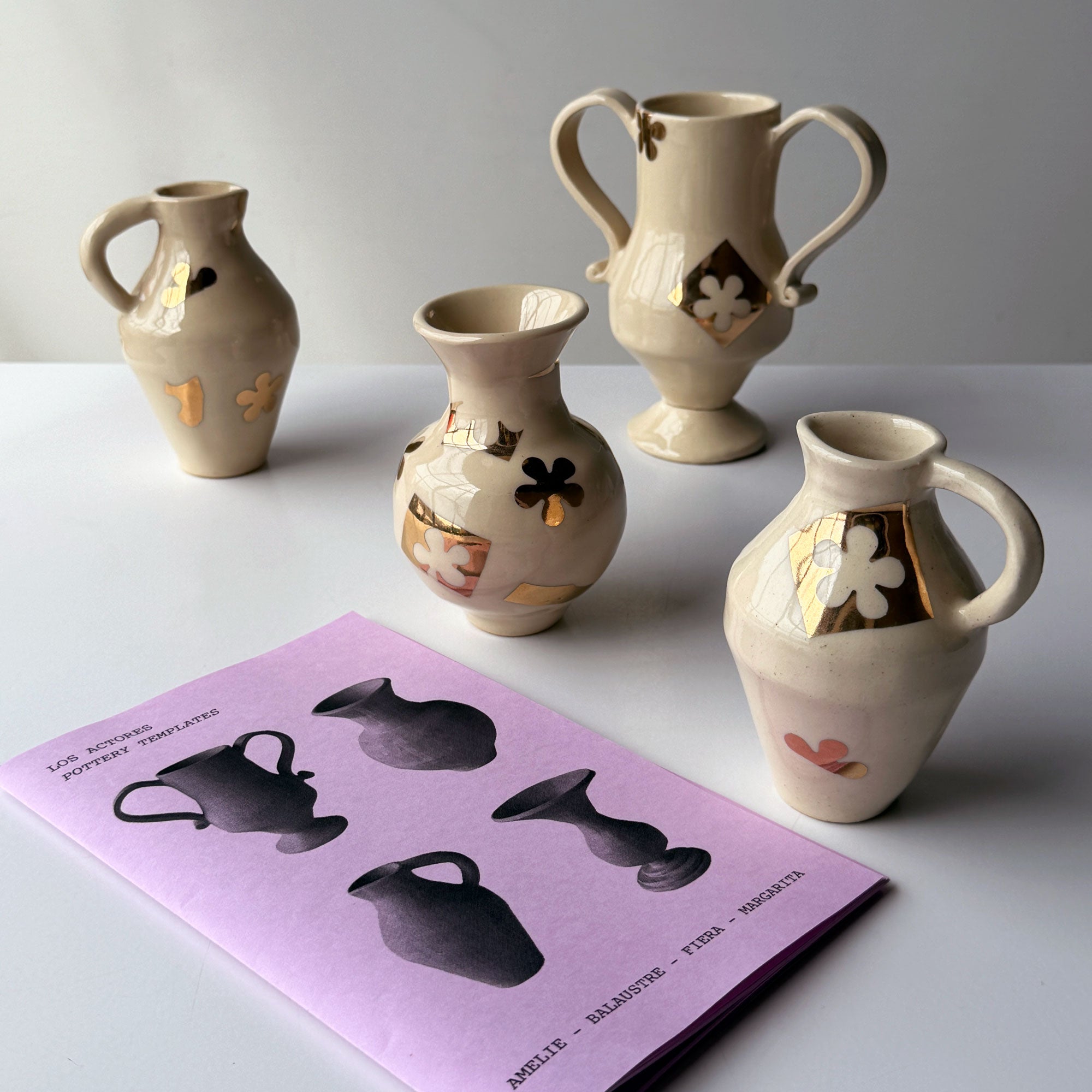 4 Vases Pottery Template Bundle | Printed Booklets + PDFs