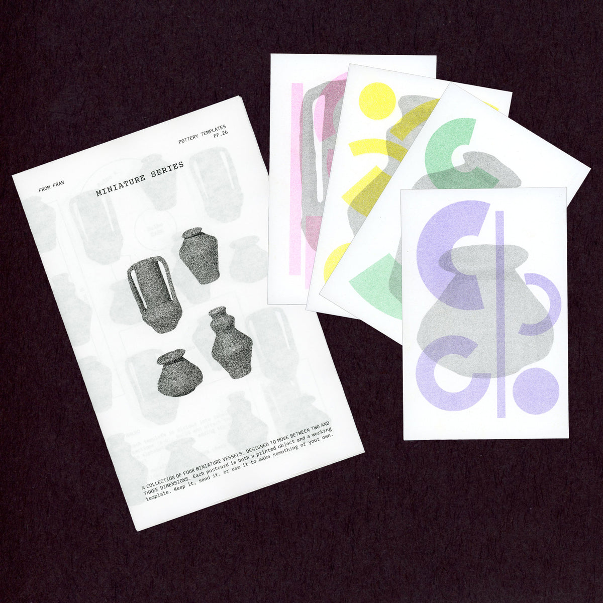 Set of 4 Risograph Postcards
