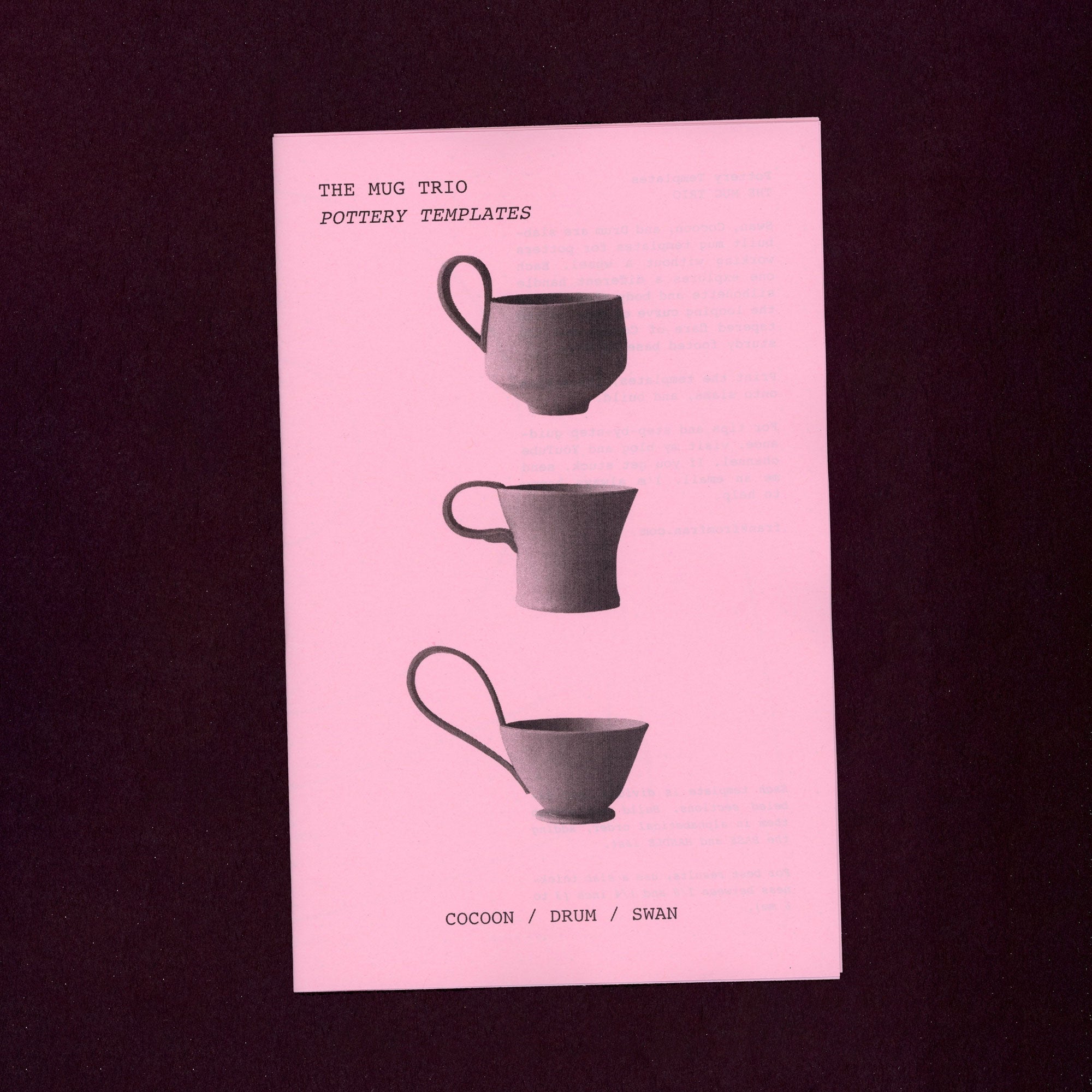 Pottery Slab Design Mug Trio Bundle | Printed Booklets + PDFs