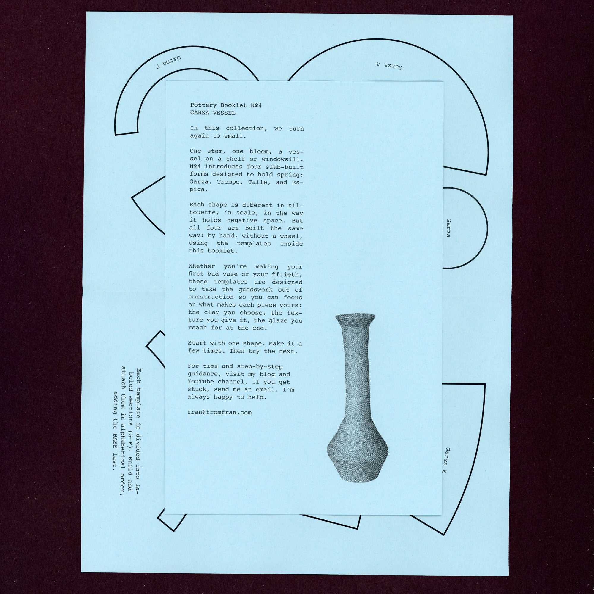 Garza Bud Vase — Booklet Nº4