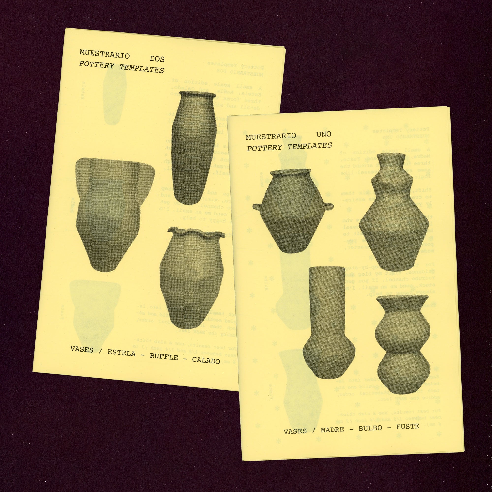 Slab Building Templates Small Vases Bundle | Printed Booklets + PDFs