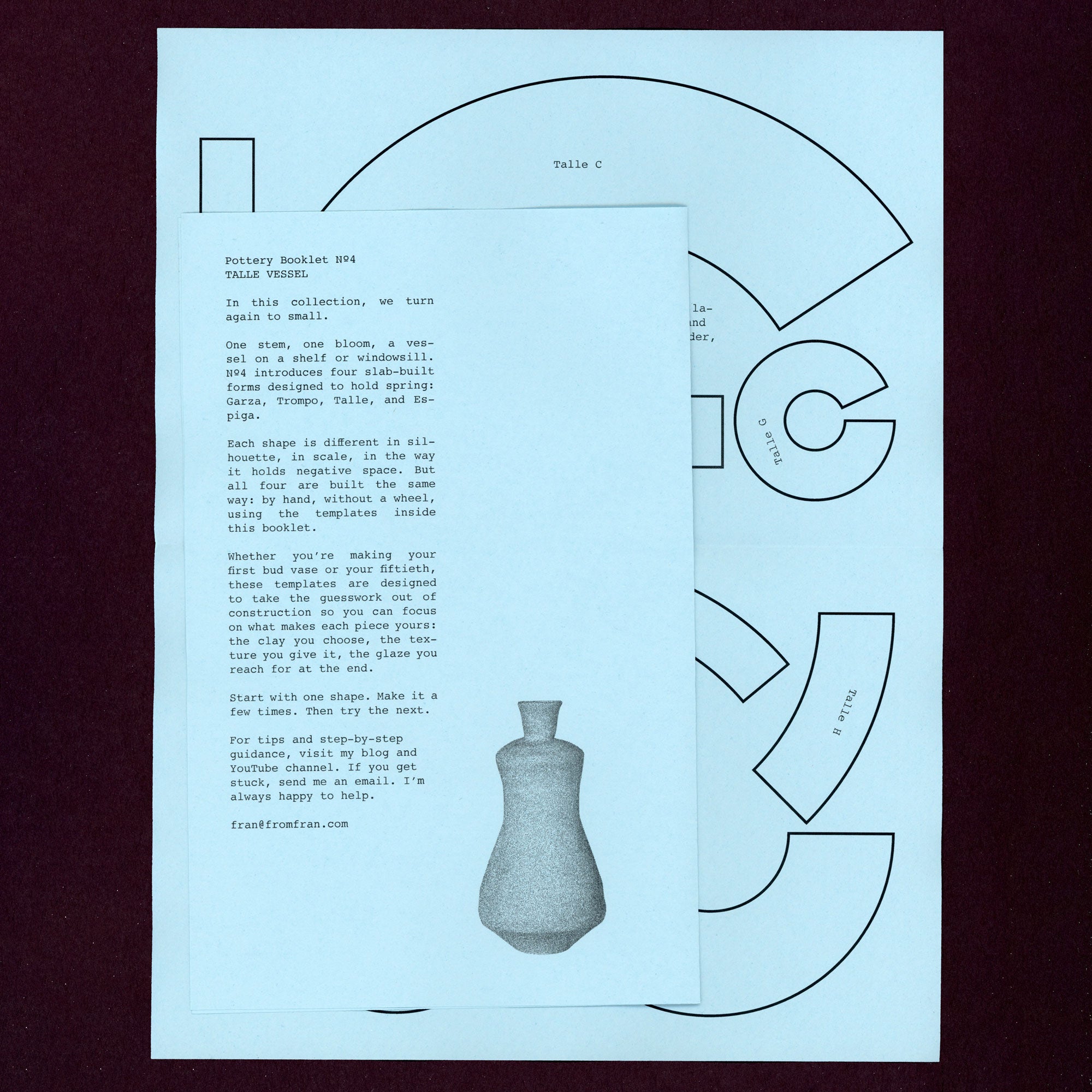 Talle Bud Vase — Booklet Nº4