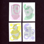 Set of 4 Risograph Postcards