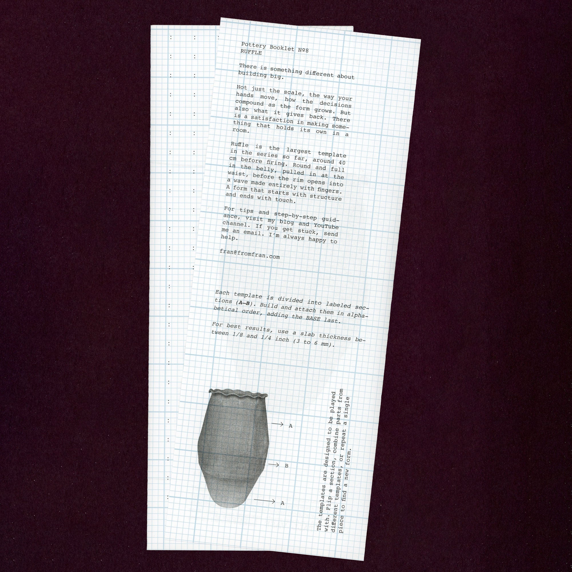 Ruffle Vase — Booklet Nº8