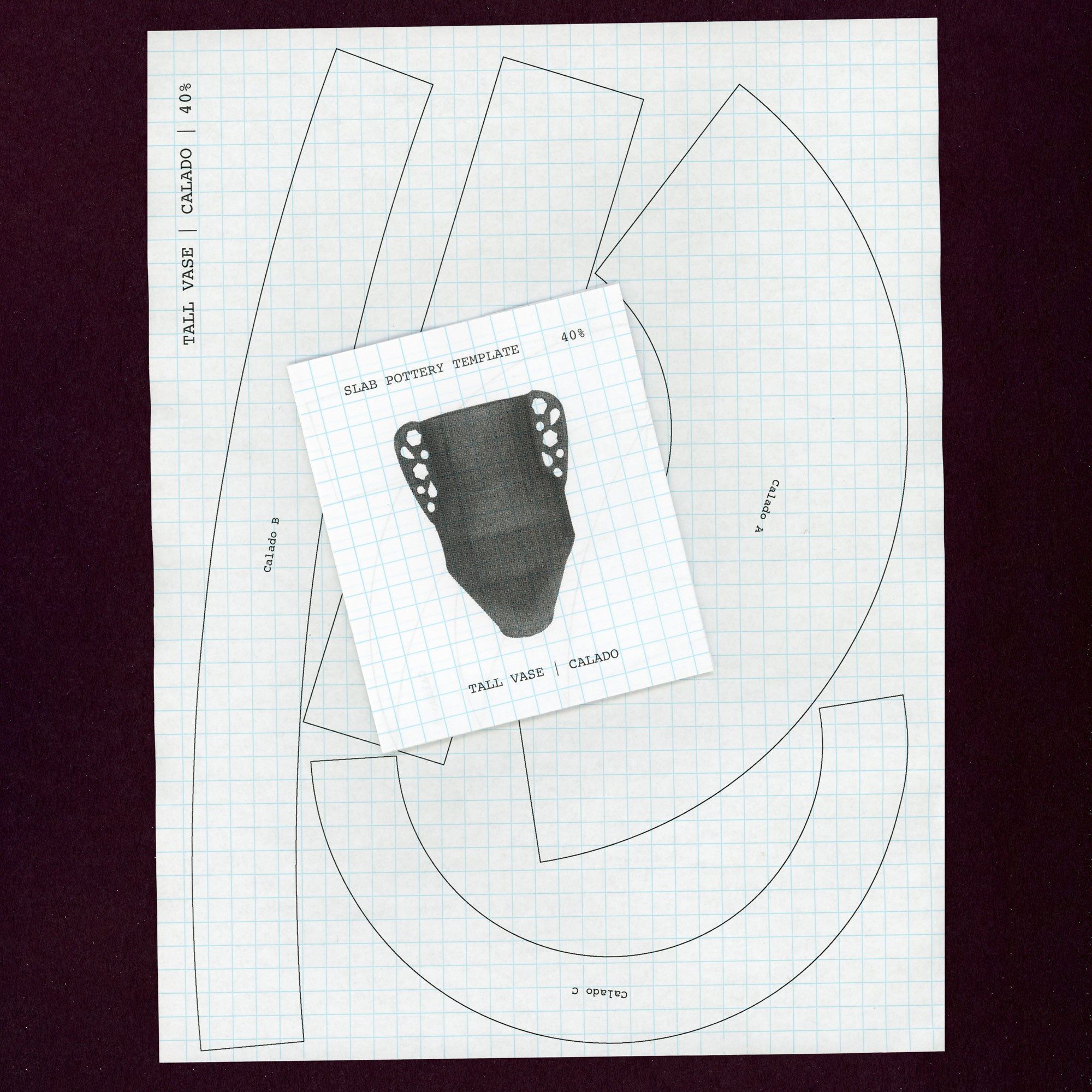 Calado Vase Template — Small